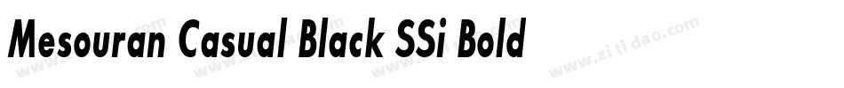 Mesouran Casual Black SSi Bold Italic字体转换